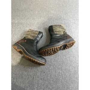 MERRELL Ladies 9 (40) Eventyr Bond Waterproof Brown Leather Front Zip Booties